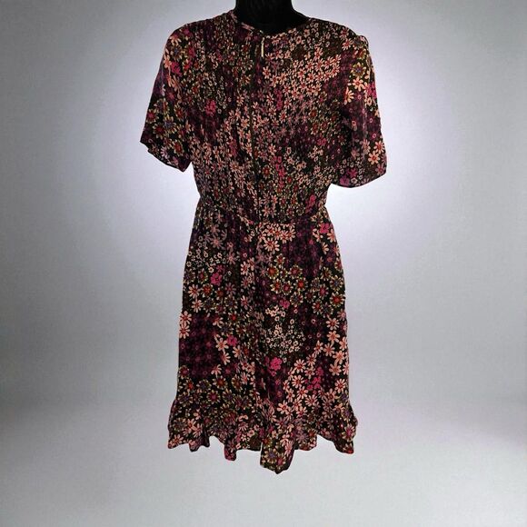 Kate Spade Pacific Petals Floral Smocked Dress Size 4 - Picture 6 of 9